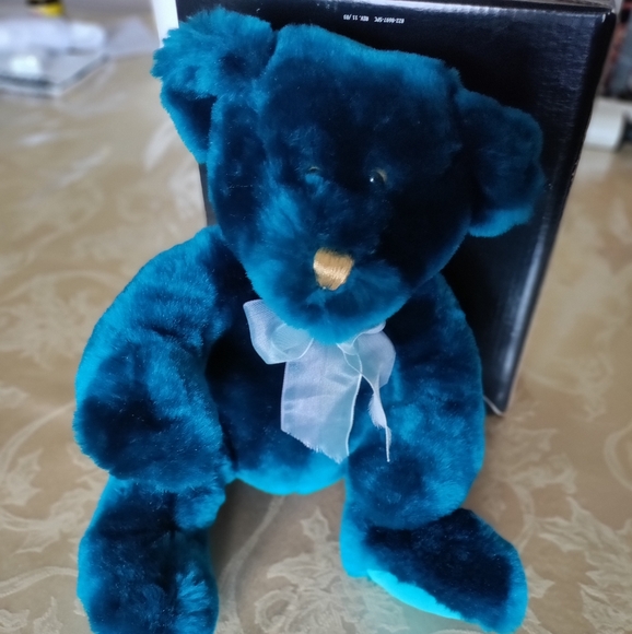 Blue Teddy Bear Bean Bag Plush Stuffed Animal Toy MTY International - Picture 1 of 7